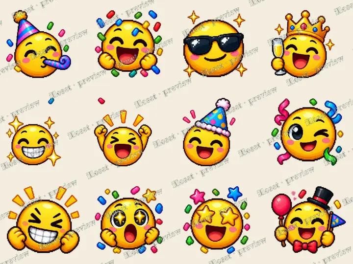 Celebration Party Emojis Pixel: Celebration Party Emojis Pixel 01, Celebration Party Emojis Pixel 02, Celebration Party Emojis Pixel 03, Celebration Party Emojis Pixel 04, Celebration Party Emojis Pixel 05, Celebration Party Emojis Pixel 06, Celebration Party Emojis Pixel 07, Celebration Party Emojis Pixel 08, Celebration Party Emojis Pixel 09, Celebration Party Emojis Pixel 10, Celebration Party Emojis Pixel 11, Celebration Party Emojis Pixel 12