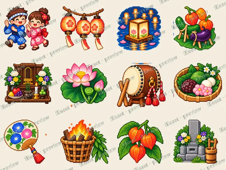 Japanese Obon · Pixel