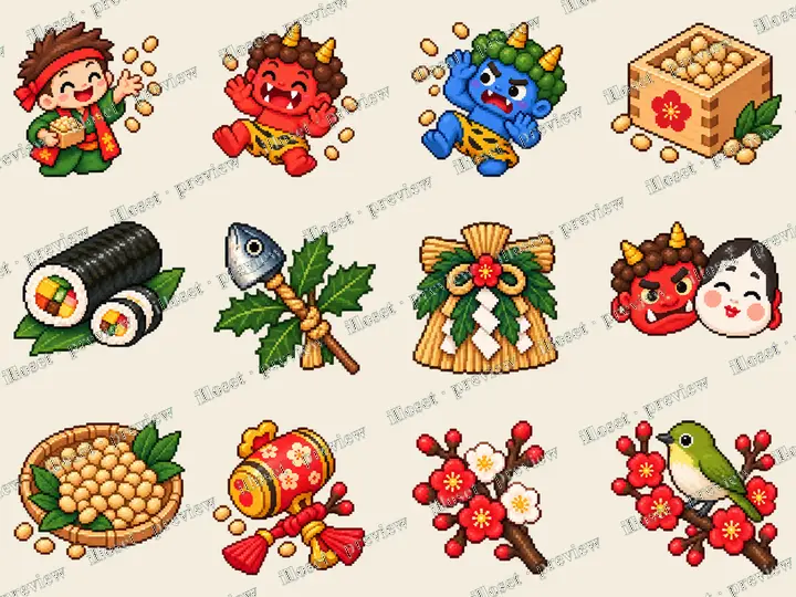 Japanese Setsubun · Pixel