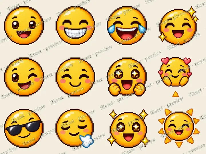 Joyful Emojis Pixel