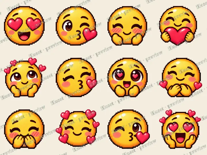 Love Emojis Pixel