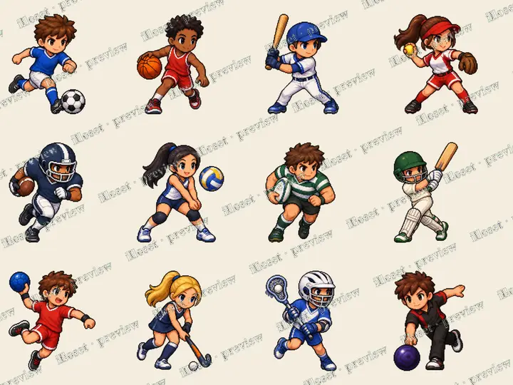 Team Ball Sports Characters Sports Character