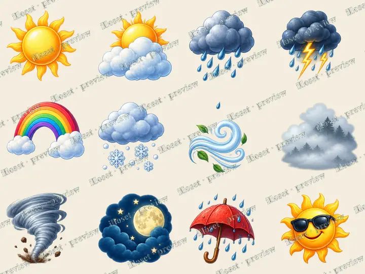 Weather: Weather 01, Weather 02, Weather 03, Weather 04, Weather 05, Weather 06, Weather 07, Weather 08, Weather 09, Weather 10, Weather 11, Weather 12